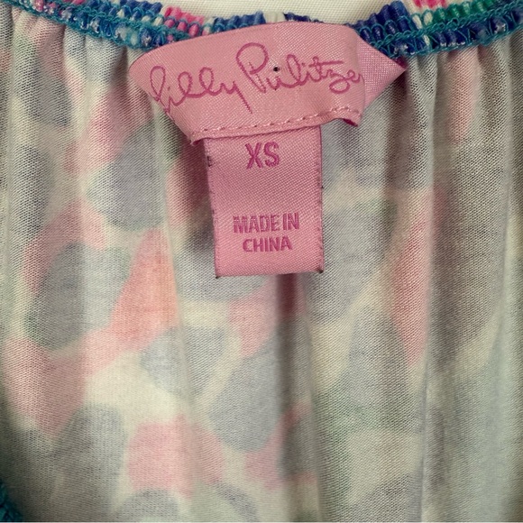 Lilly Pulitzer Romper Size XS Pink Blue Long Sleeve Vacation‎ Colorful Art - Picture 3 of 9